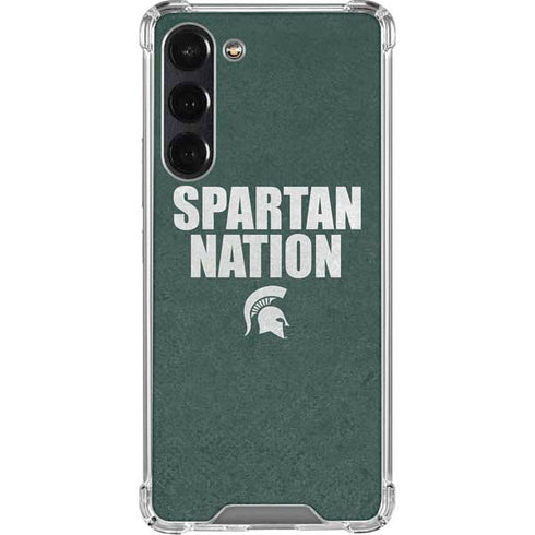 Michigan State University Spartans Nation Galaxy S24 FE Clear Case
